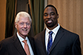 President W. J. Clinton and Justin Tuck :: © 2012